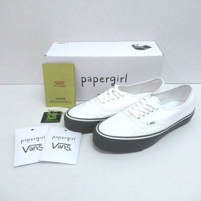VANS x papergirl Authentic Reissue White Sneakers Size 28cm