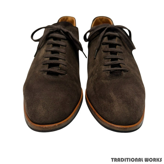 John Lobb SPRINT Dark Brown Suede Sneakers Size 8H