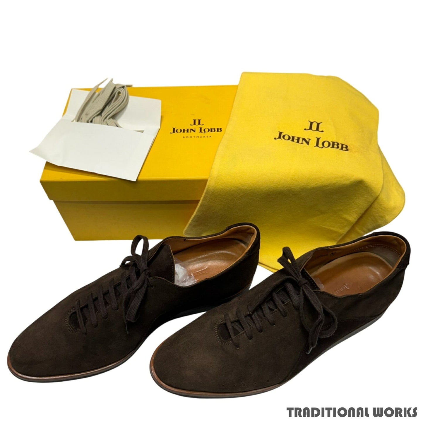 John Lobb SPRINT Dark Brown Suede Sneakers Size 8H