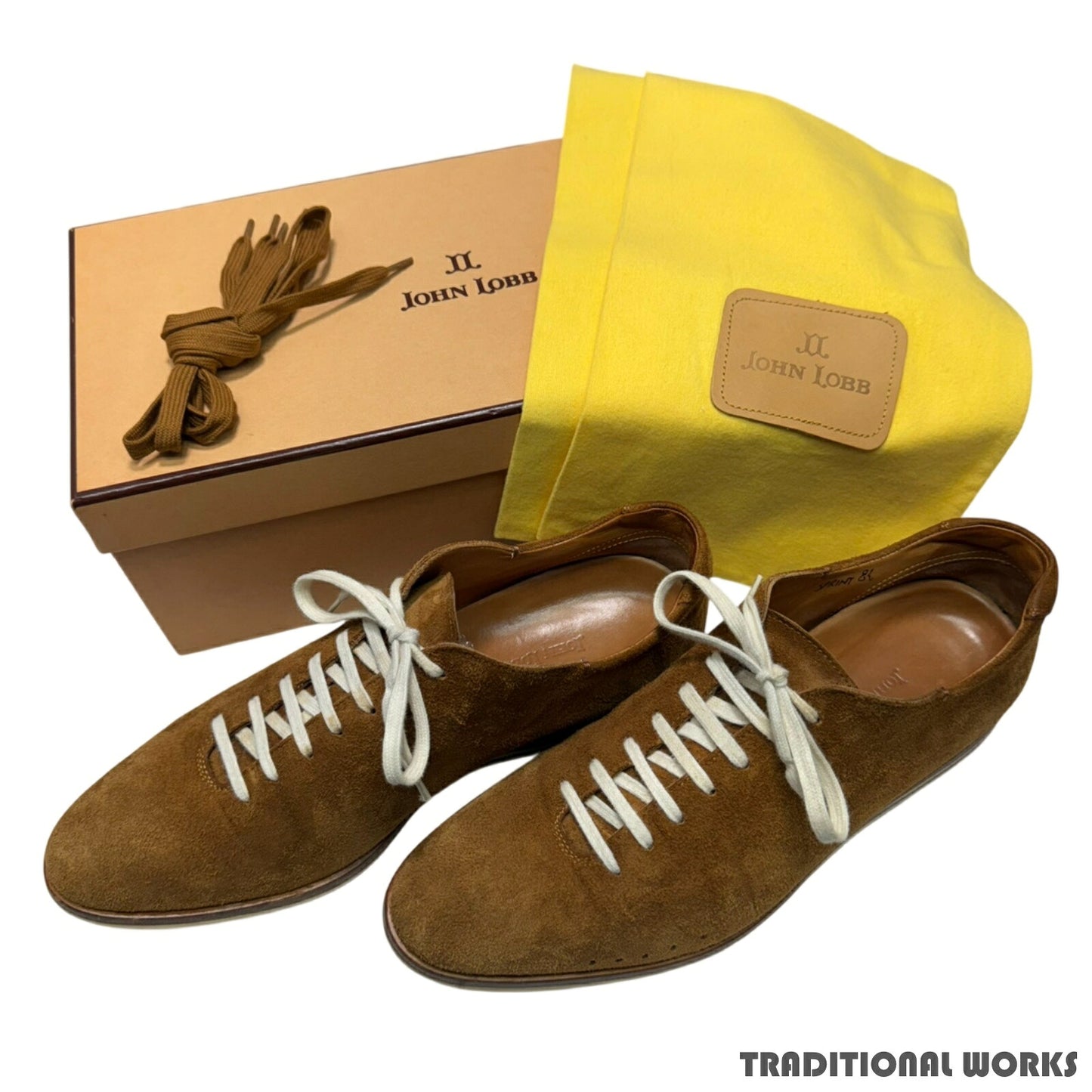 John Lobb SPRINT Suede Cinnamon Sneakers Size 8.5