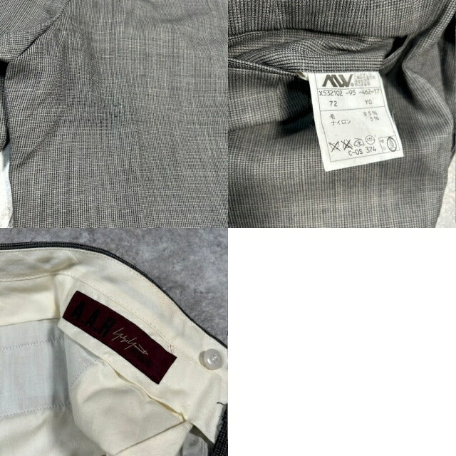 DURBAN x Yohji Yamamoto Wool Slacks Gray Size W48