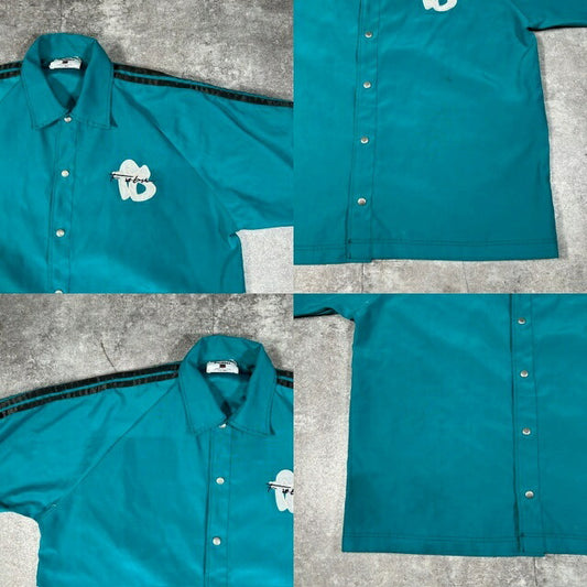 FUBU 90s Vintage USA Coach Jacket Light Blue Size XL