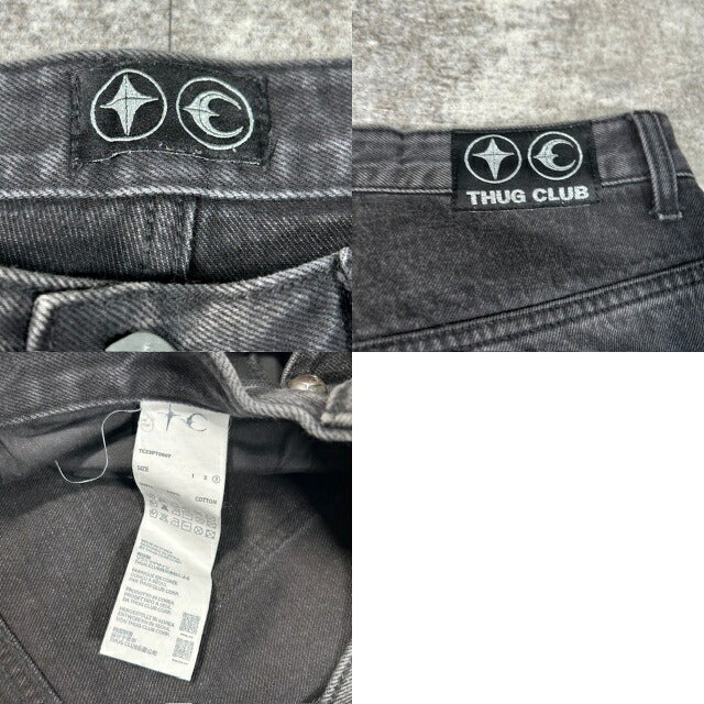 THUG CLUB 25SS THUG PANTS Black Denim Size 3