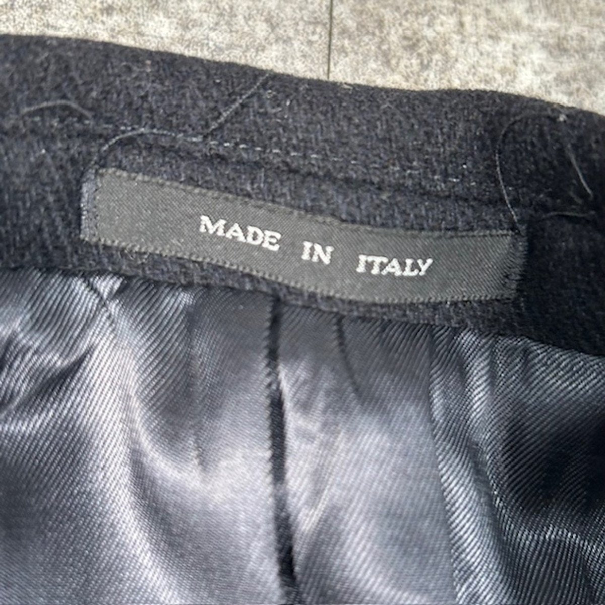 EMPORIO ARMANI Italian Wool Long Coat Black Size 50