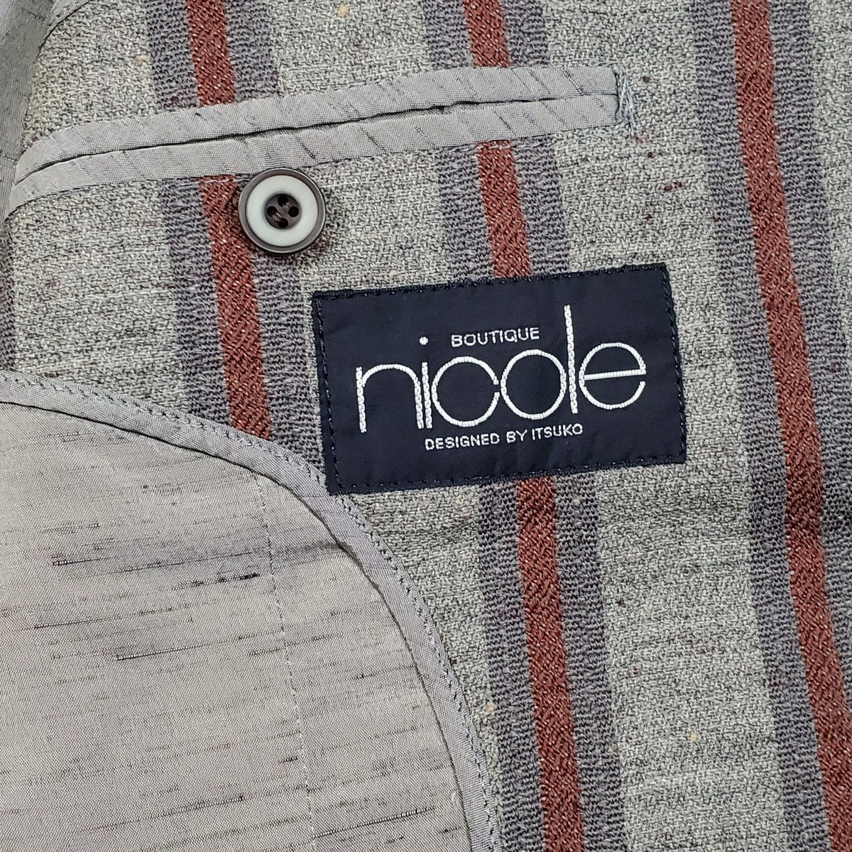 Nicole 90s Old Nicole Stripe Wool Jacket Size S