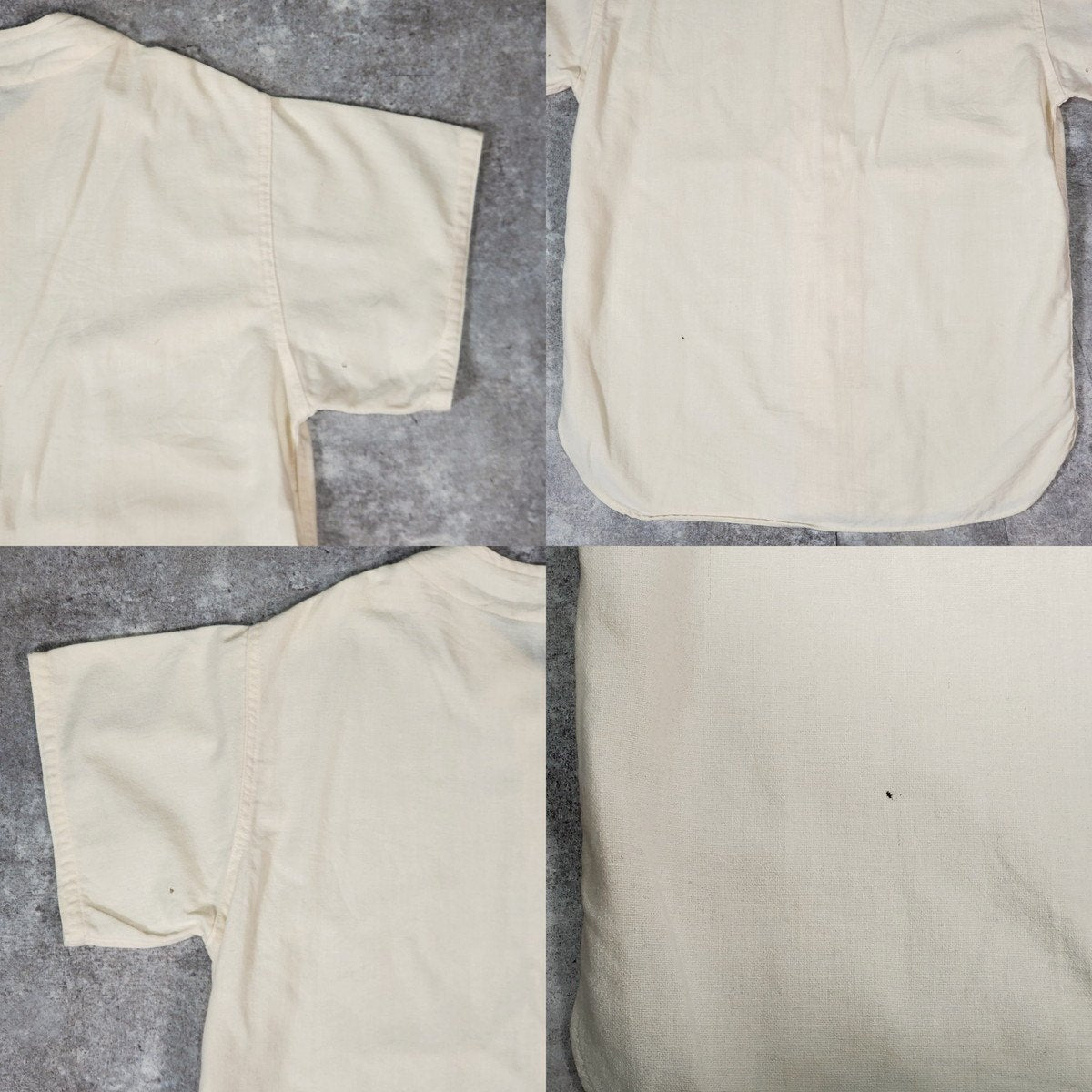 ALDEN 60s Vintage Genera Zip Baseball Shirt White Size 40