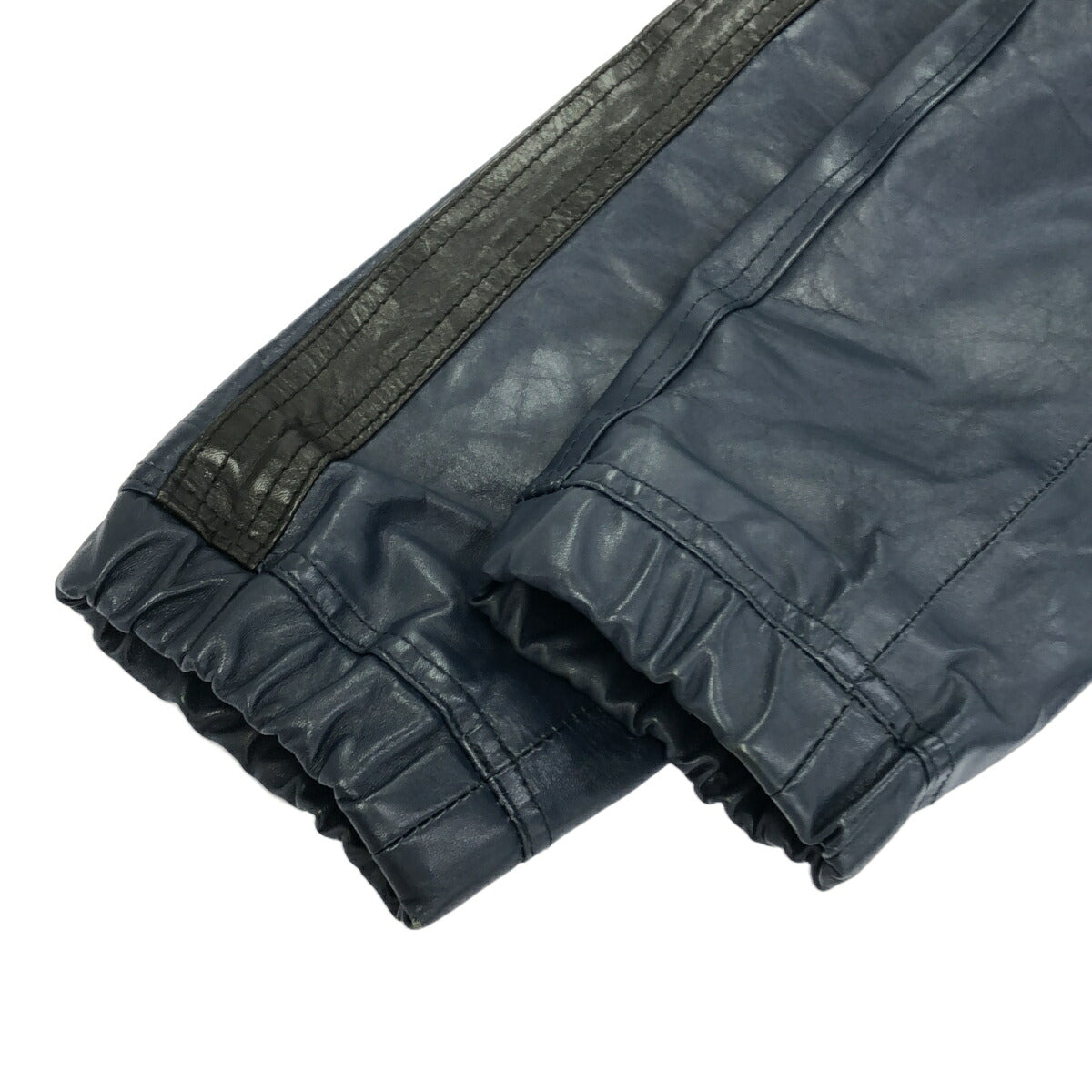 BLACK GOLD Leather Panel Nylon Zip Hoodie Italian Size 46