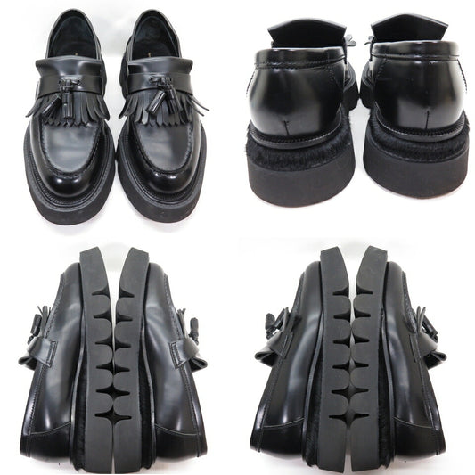Hender Scheme Meadow Kilt Tassel Moccasins Black Loafers