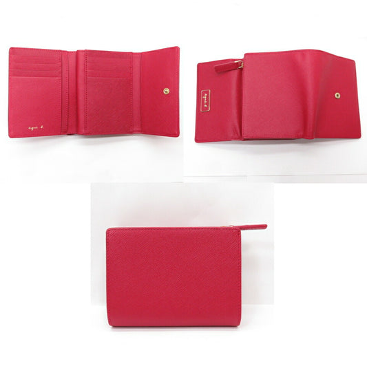 QAW agnes b. QAW01-01 Leather Wallet Red Size ONE SIZE