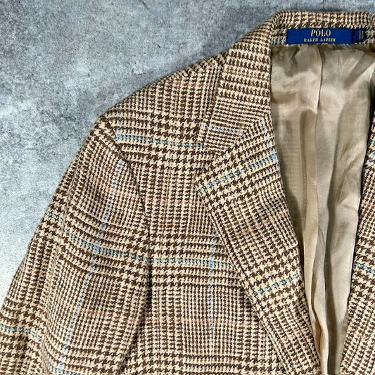 Polo by Ralph Lauren Italy Check Blazer Yellow Size 42L