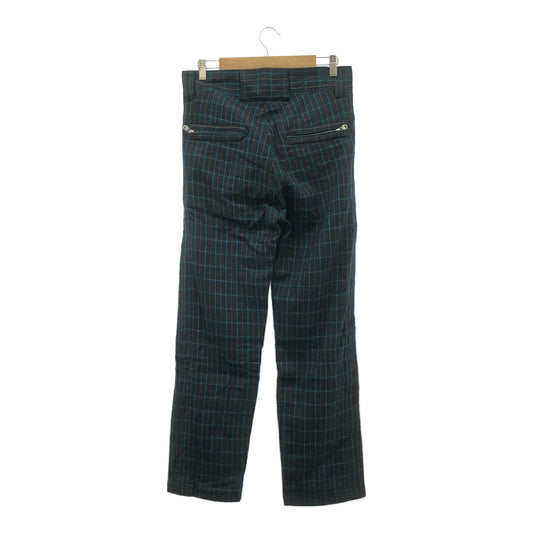 WHITE MOUNTAINEERING 10AW Green Blue Check Wool Pants Size M