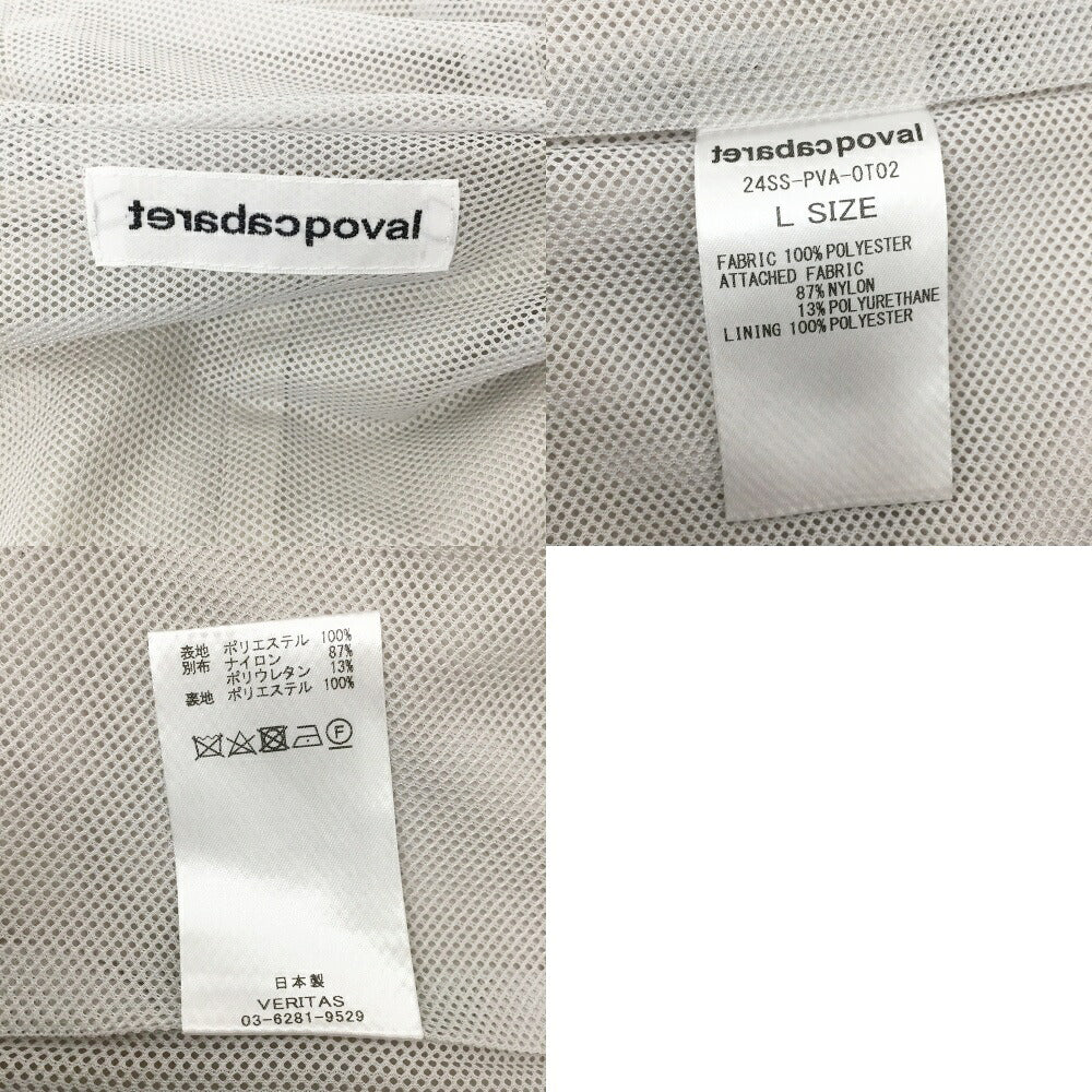 CABARET POVAL 24SS Breathable Track Jacket Gray Size L