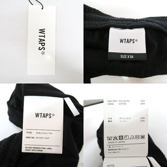 WTAPS 24SS WUS 02 Mesh Logo Print Shorts Black Size 04