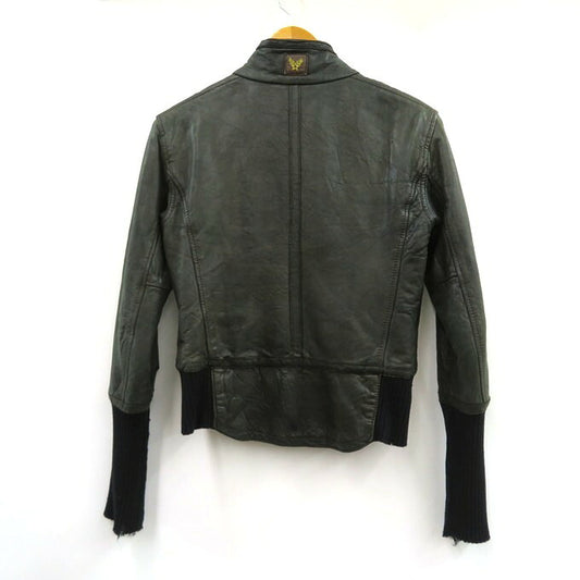AVIREX 90s Italian Sheepskin Leather Jacket Green Size 40
