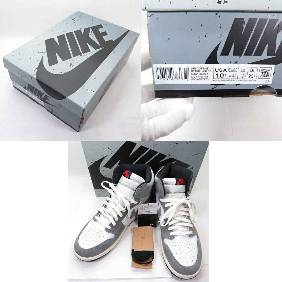 NIKE AIR JORDAN 1 Retro High OG Gray White Sneakers