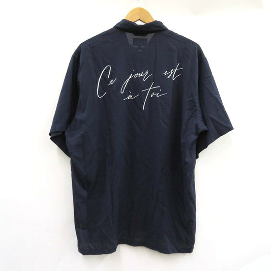 DESCENDANT Achieve Rayon Open Collar Shirt Navy Size 3