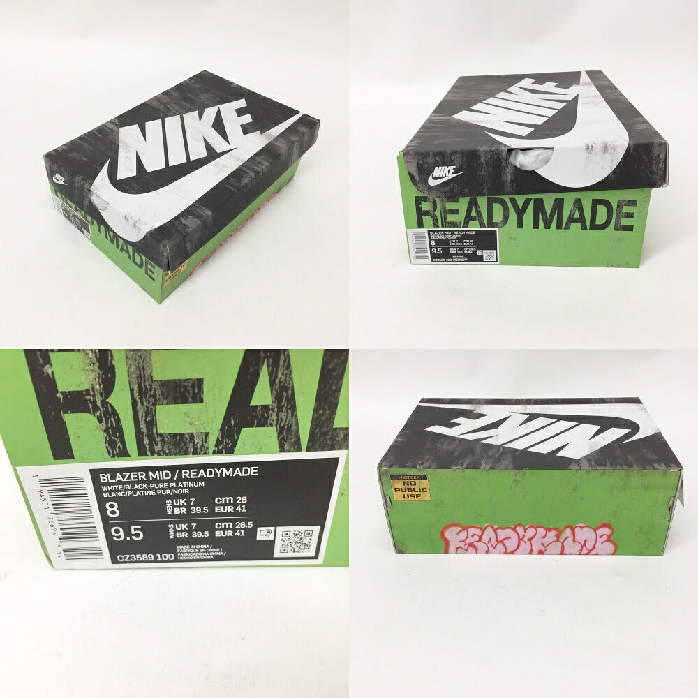 NIKE x READYMADE Blazer Mid White/Black Sneakers Size 8