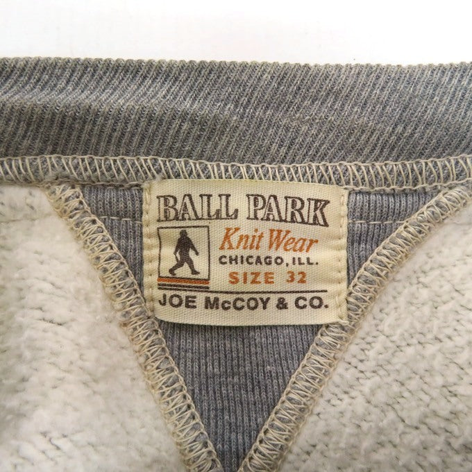 JOE McCOY Ball Park Sweat Hoodie Gray Size 32