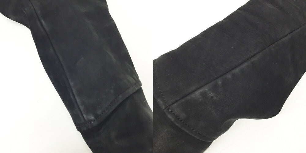 GANGSTERVILLE Horse Hide Nubuck Jacket Black Size S