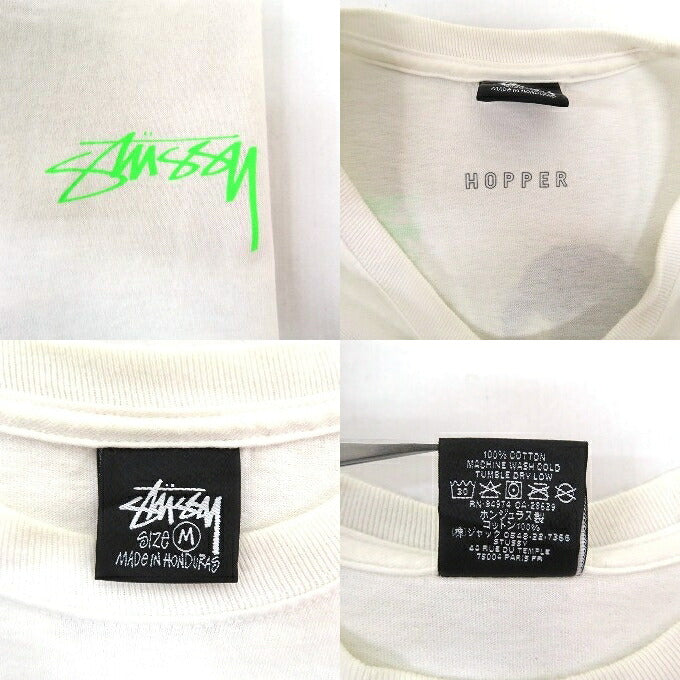 STUSSY Dennis Hopper Print T-Shirt White Size M