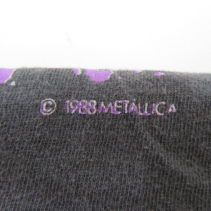 METALLICA 88' Damaged Justice Band T-Shirt Gray Size S