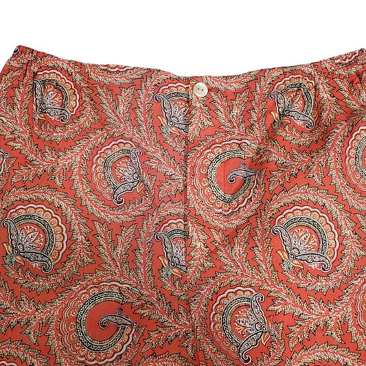 GUCCI 21SS Paisley Fan Print Shorts Red Size 46