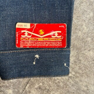 Vintage 70s MAVERICK Deadstock M-stitch Denim Jacket Size 46