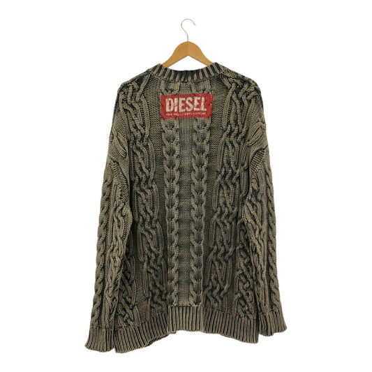 DIESEL K-ELINDO Distressed Back Logo Cardigan Size M