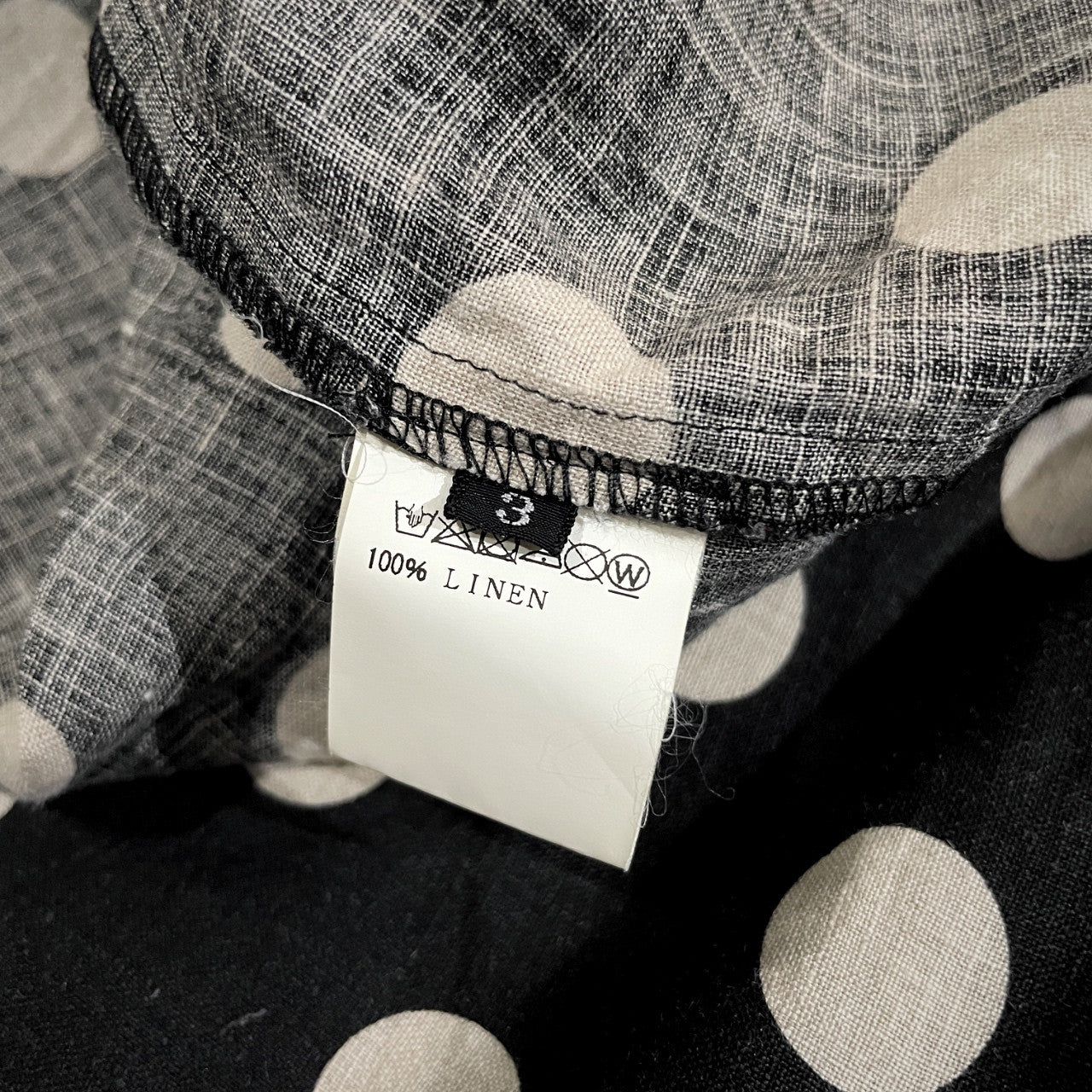ITUX Linen Dot Pullover Hoodie Black Size 3