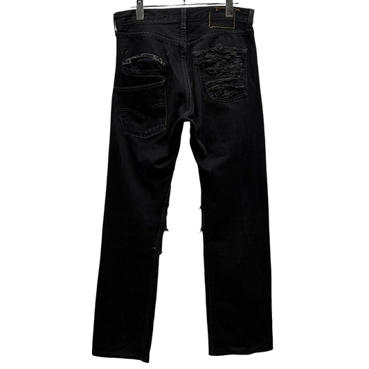 VINTI ANDREWS Levi's Remake Damaged Jeans Black Size 30