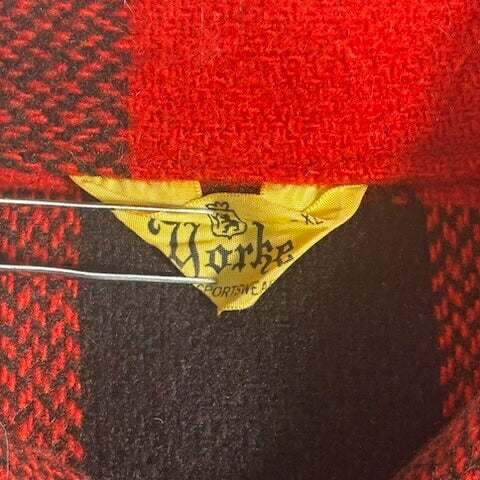 Yorke sportswear 50s-60s Buffalo Check Jacket Red Size XL