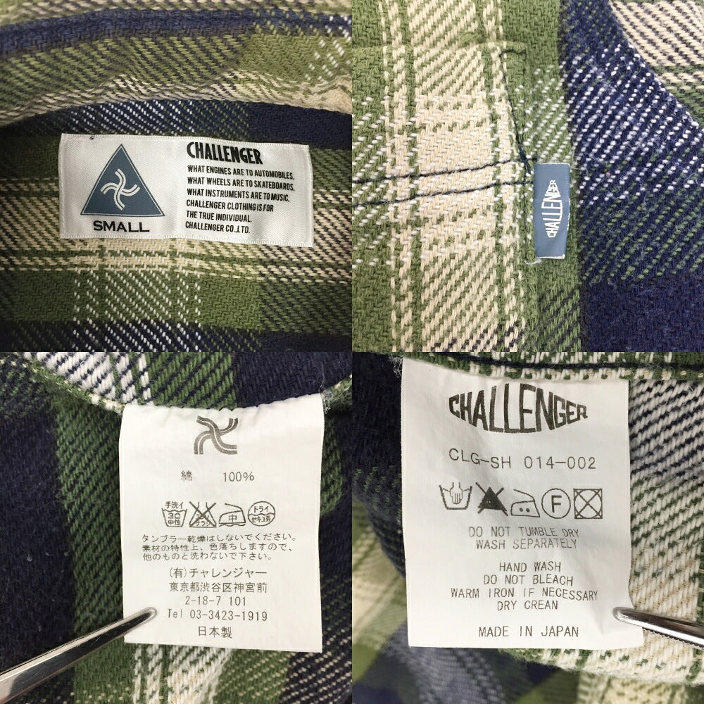 CHALLENGER Check Cotton Flannel Shirt Multi Size S