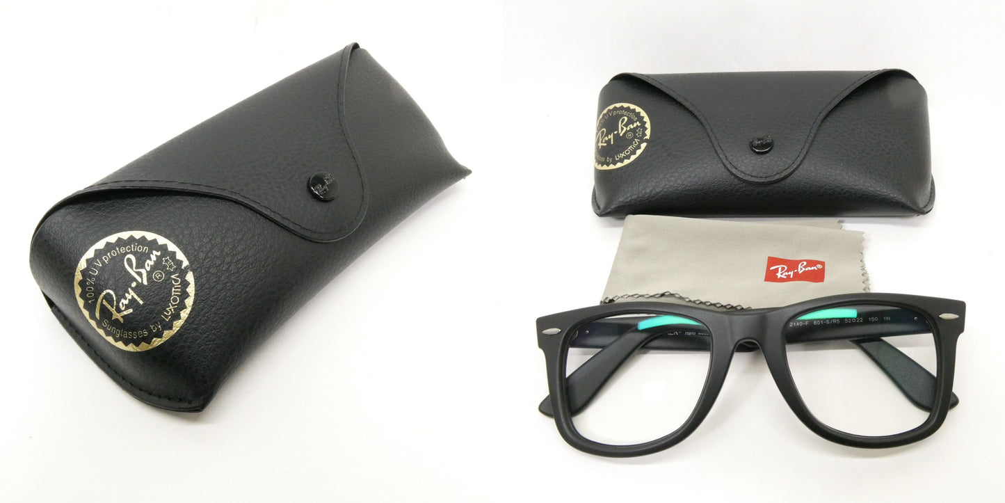 RAY-BAN RB2140F Wayfarer Clear Lens Sunglasses Size ONE SIZE