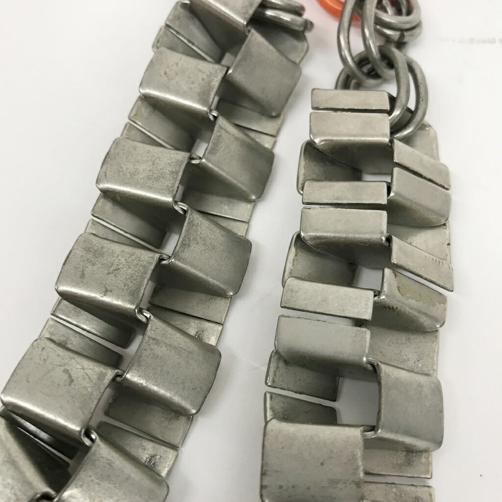HERON PRESTON Cubic Chain Necklace Silver