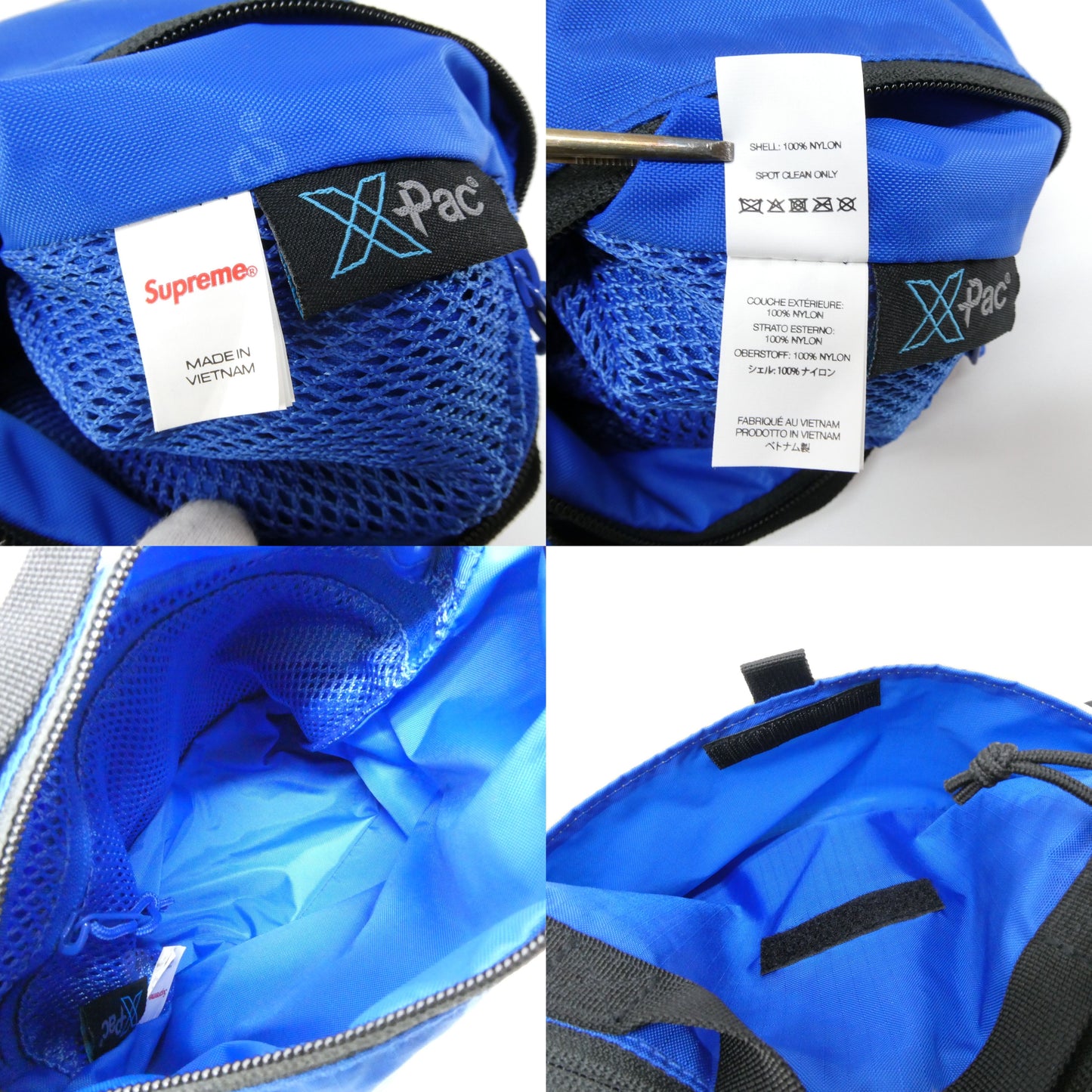 Supreme Nylon X-Pac Logo Shoulder Bag Blue Size ONE SIZE