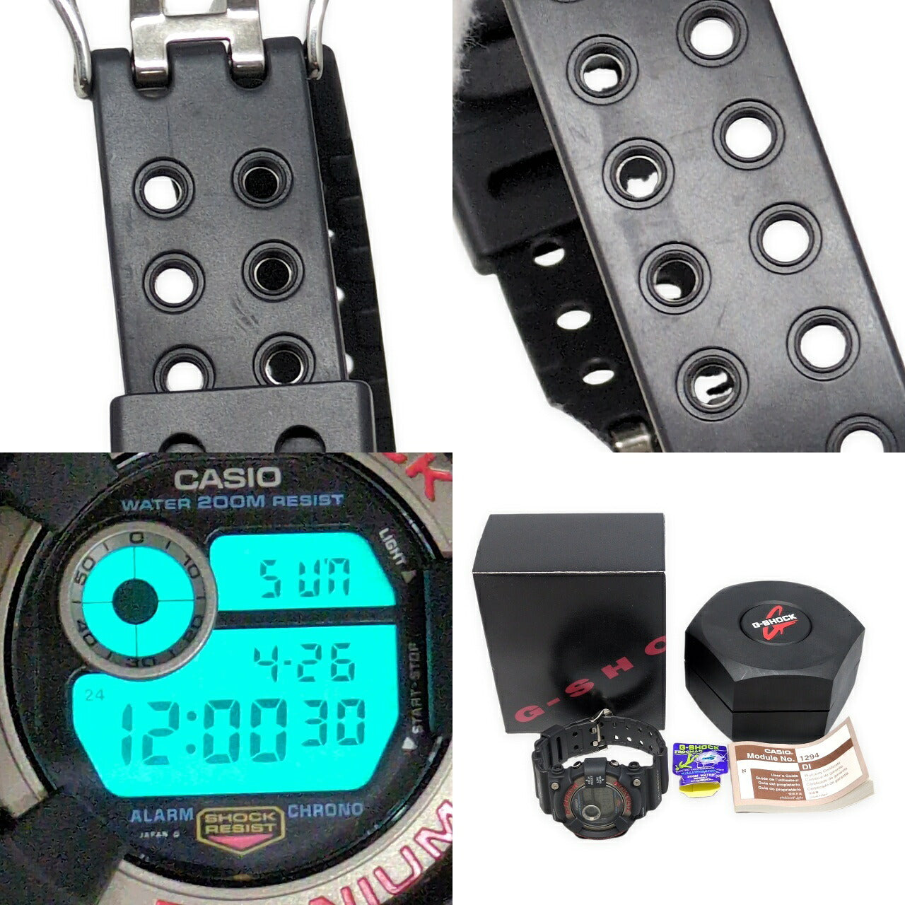 G-SHOCK DW-8200-1A FROGMAN Diving Dark Gray Watch Size ONE SIZE