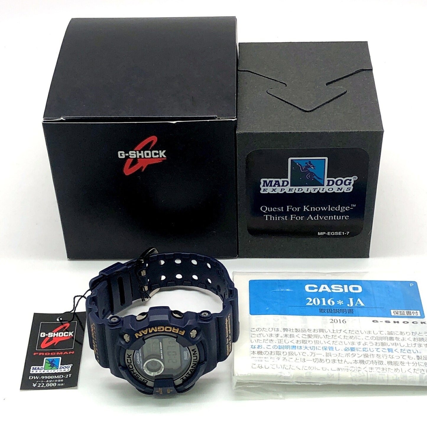 G-SHOCK FROGMAN Mad Dog Expeditions Navy Watch Size ONE SIZE