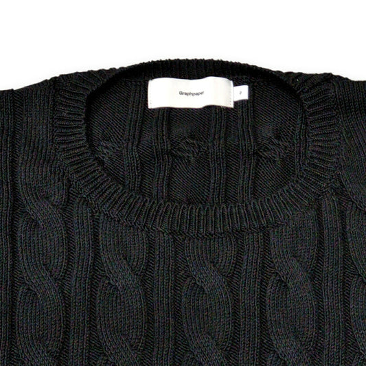 Graphpaper 22SS Suvin Cotton Cable Knit Sweater Size 2