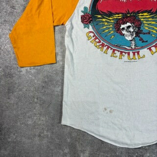 Grateful Dead 80s Vintage Tour Raglan T-Shirt White Size S