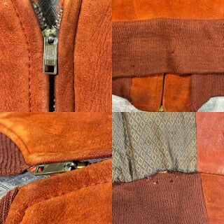 Ma+ Vintage 60s Brown Nubuck Leather MA-1 ESKO Zip Size M