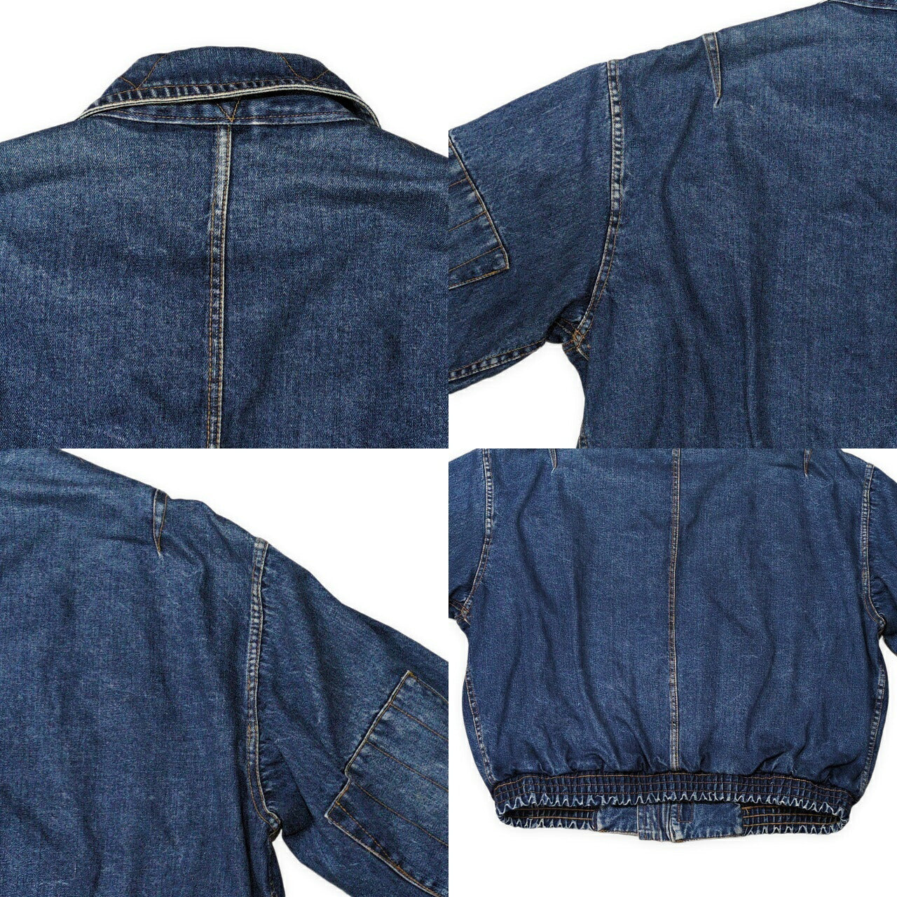 TOM HULCE 80s Vintage Blue Denim Bomber Jacket Size XXL