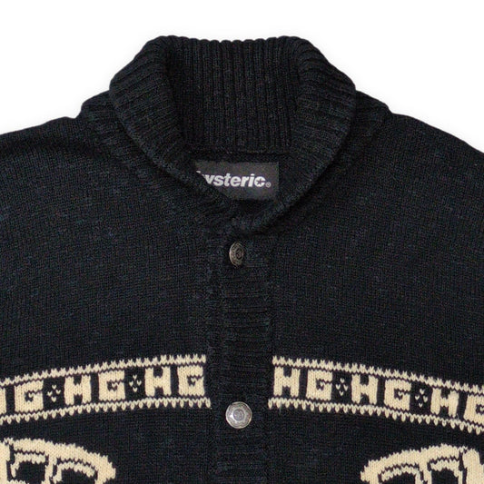 HYSTERIC GLAMOUR 00s Classic Car Collar Cardigan Size M