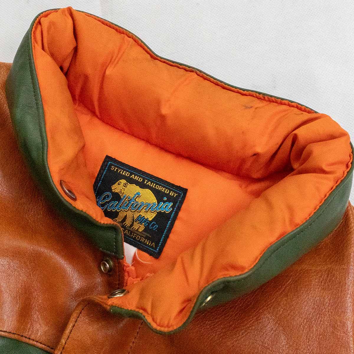 Rainbow Country Leather Down Jacket Size L