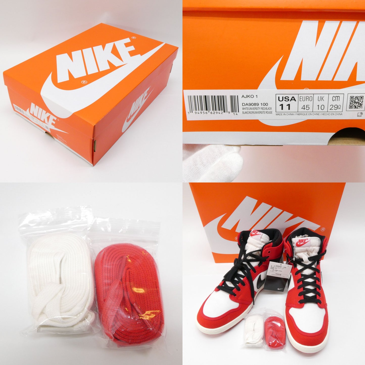 NIKE AIR JORDAN 1 KO High Chicago Red White Black Sneakers