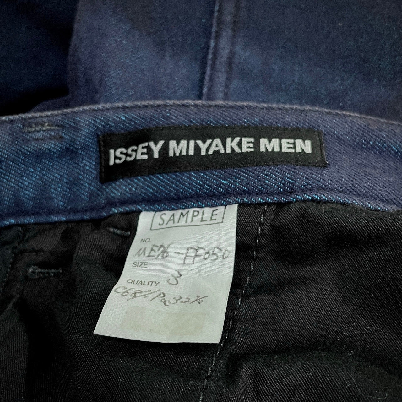 ISSEY MIYAKE MEN Cotton Tapered Wide Pants Blue Size 3