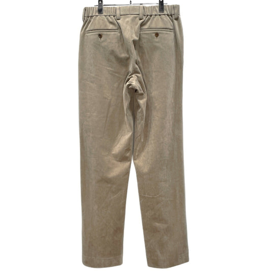Issey Miyake 18AW Beige Shirred Velour Tapered Pants Size 3