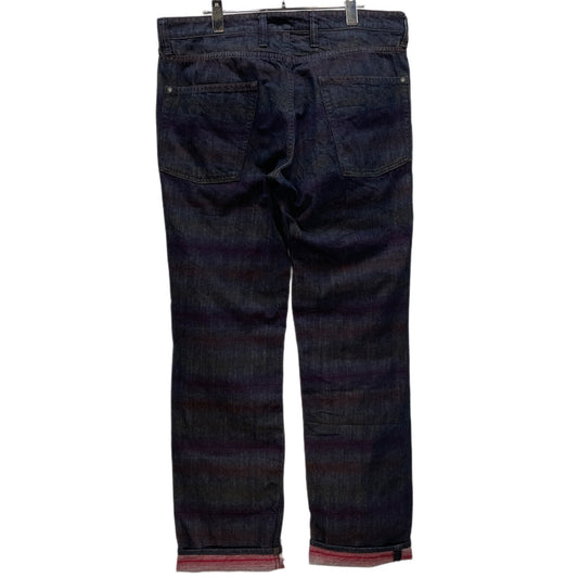 Issey Miyake 13AW Jacquard 5-Pocket Denim Jeans Blue Size 4