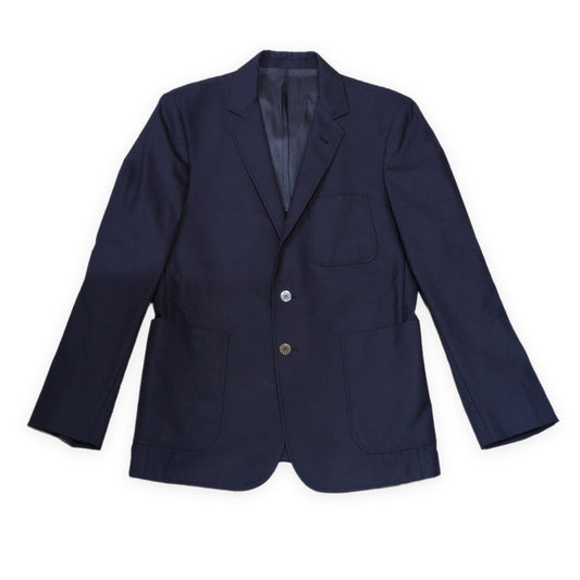 Maison Kitsune French Navy Wool Suit Jacket Size T.46