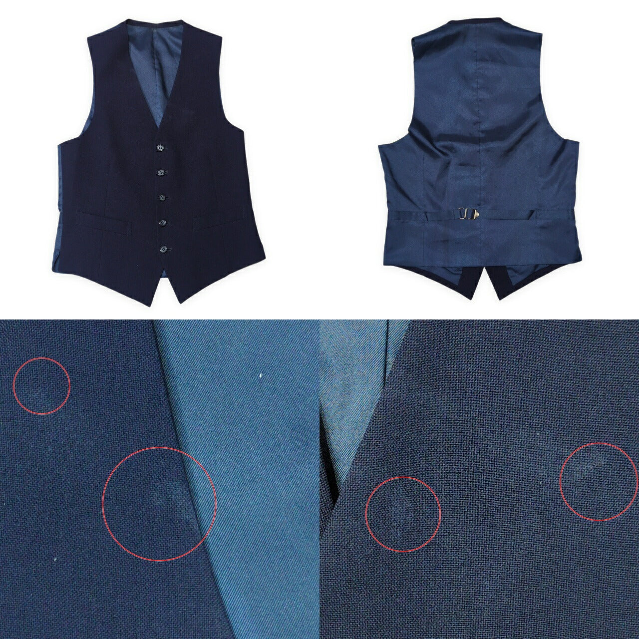 Maison Kitsune French Navy Wool Suit Jacket Size T.46