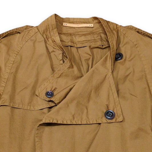 Scye Basics Cotton Brown Trench Coat Size M